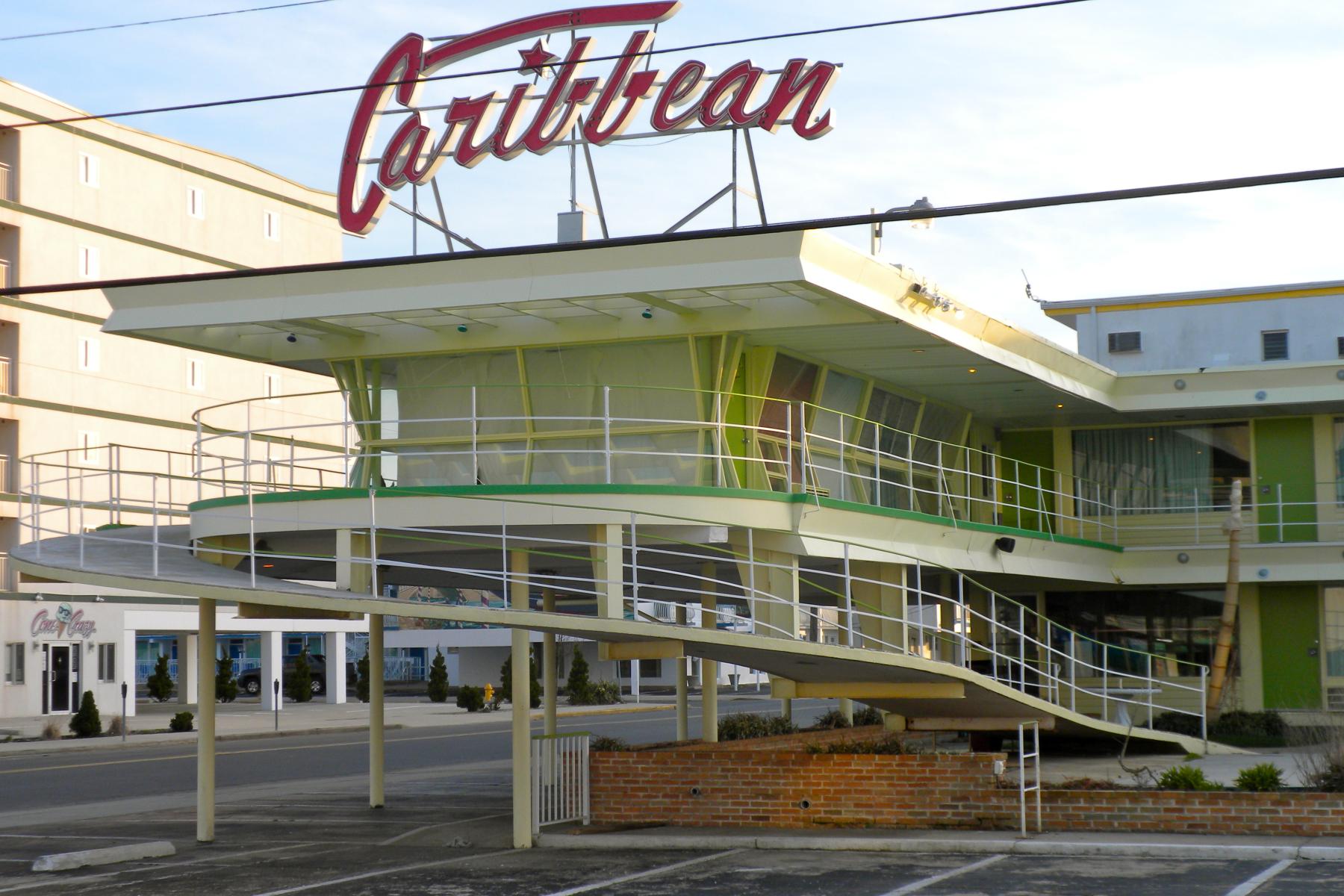 Caribbean Motel, Wildwood Crest NJ — CC0 photo by Smallbones via Wikimedia Commons